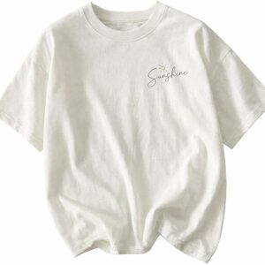 Women’s Cotton T-Shirt | Over Sized Fit Half Sleeve | 100% Cotton Women T Shirt | Aesthetic Summer Wear